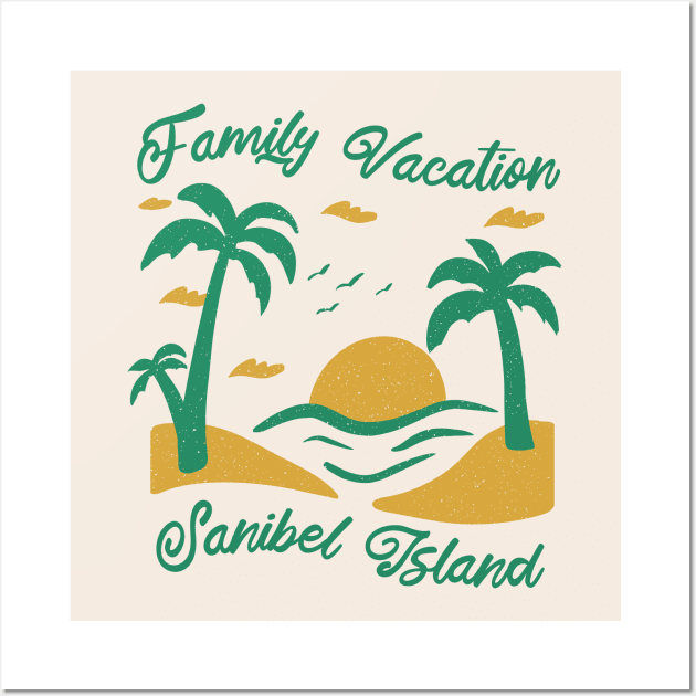 Family Vacation Sanibel Island Wall Art by SunburstGeo